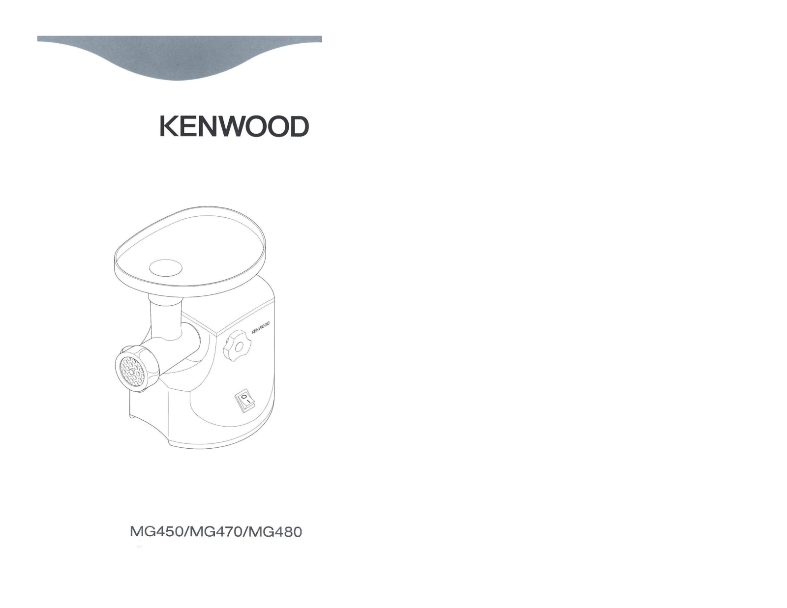 Kenwood MG-470 User Manual