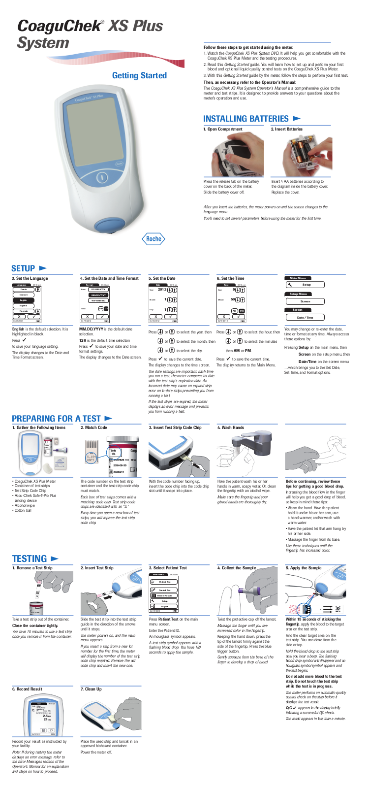 Coaguchek XS Plus System Getting Started - ManualMachine.com