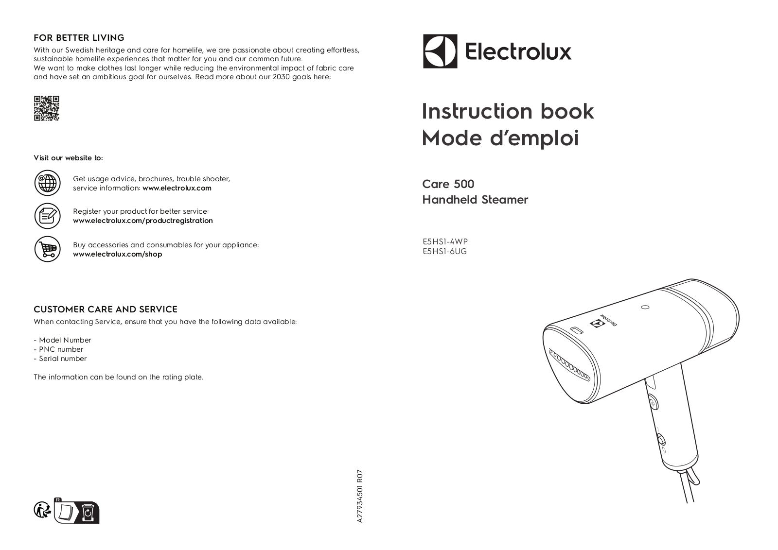 Electrolux E5HS1-4WP, E5HS1-6UG User guide - ManualMachine.com