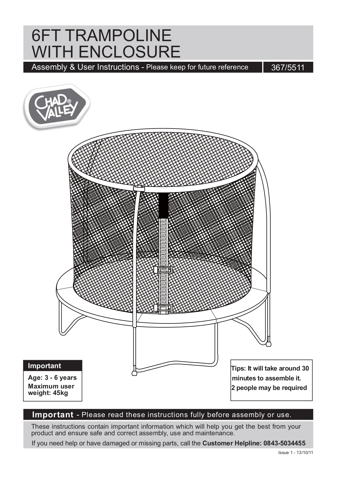 Chad Valley 367/5511 Assembly & User Instructions