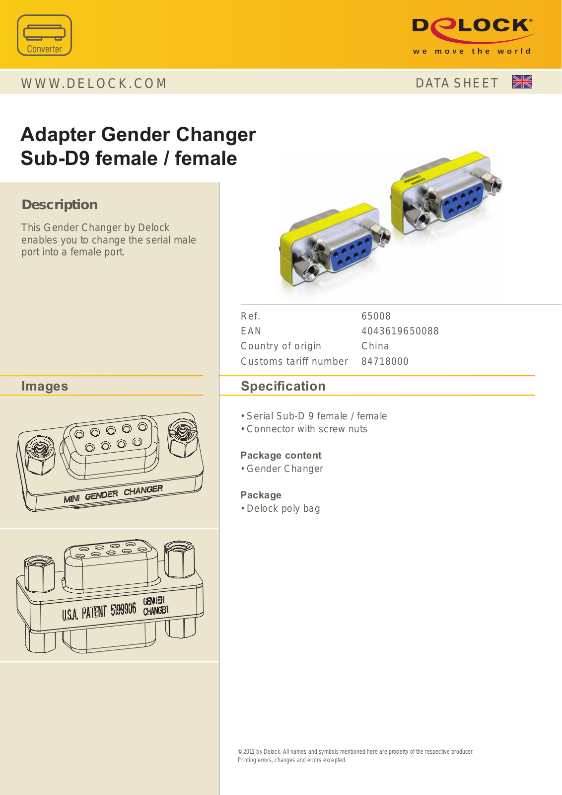 DeLOCK 65008 datasheet