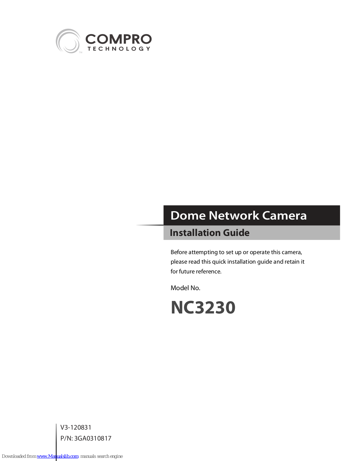 COMPRO NC3230 Installation Manual - ManualMachine.com