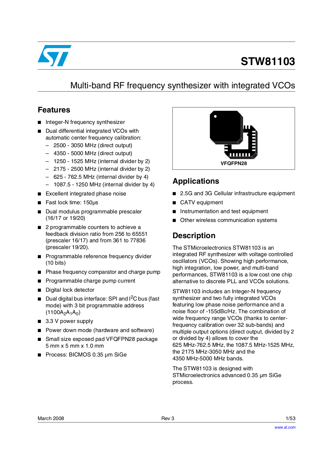 ST STW81103 User Manual