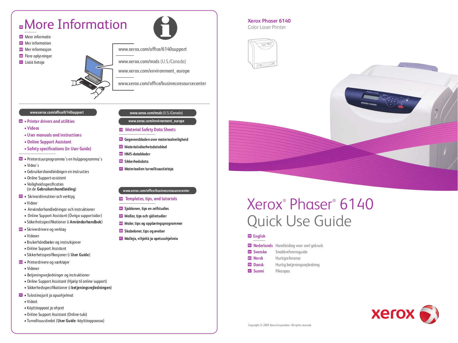 XEROX 6140 User Manual