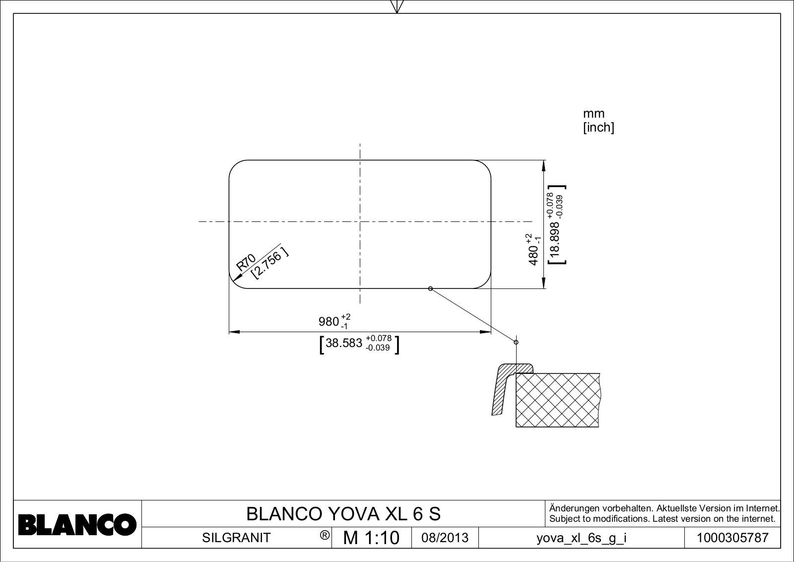 Blanco YOVA XL 6S User Manual