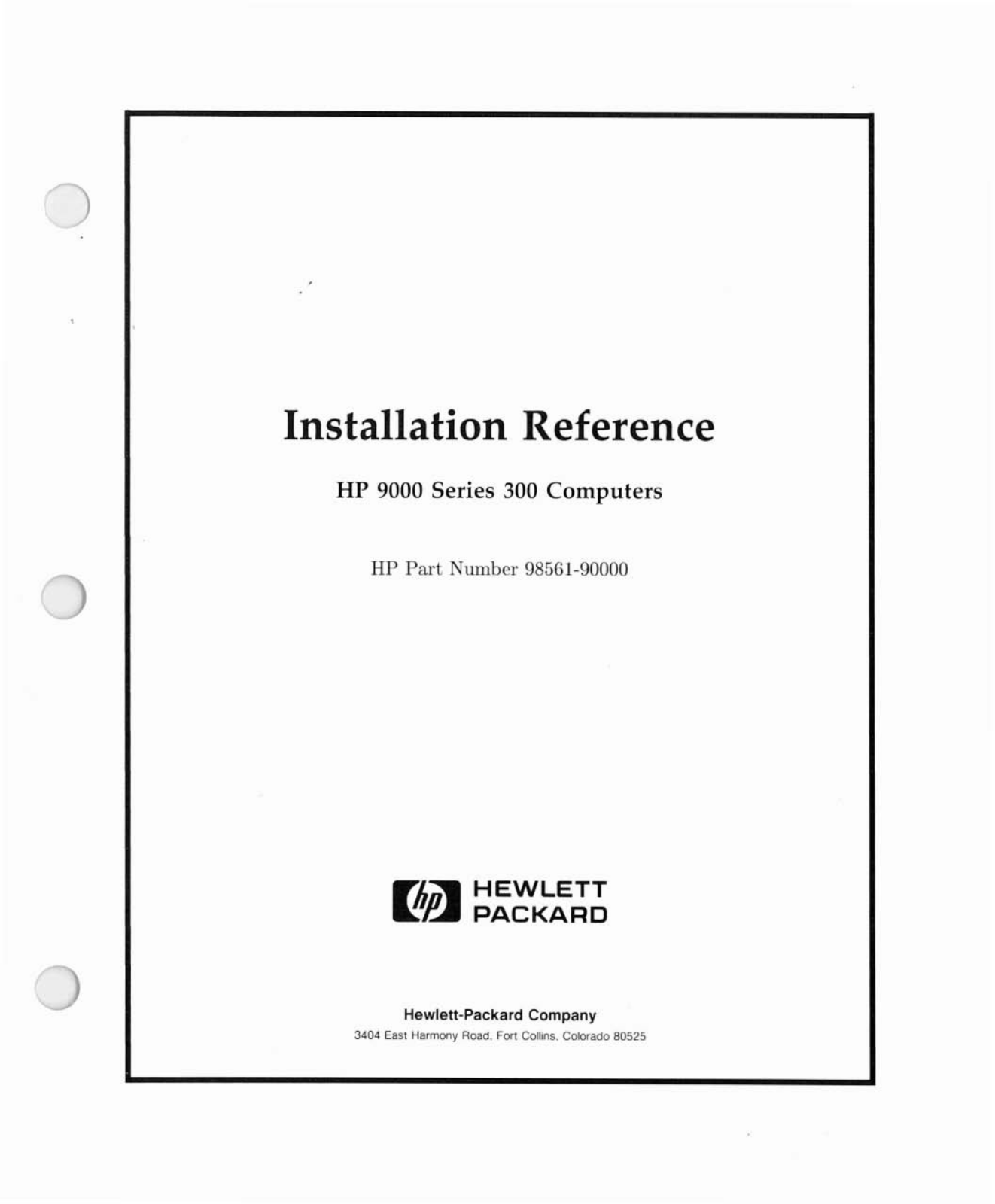 HP 9000 300, 9000 350, 9000 330, 9000 320, 9000 318 Installation Reference - ManualMachine.com