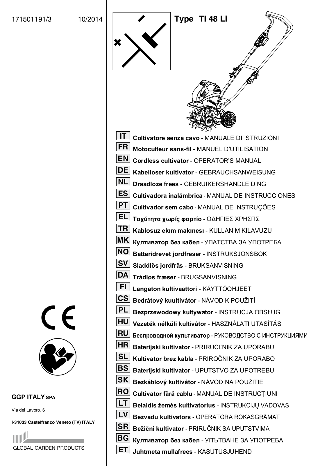 ALPINA Cordless cultivator OPERATOR’S MANUAL