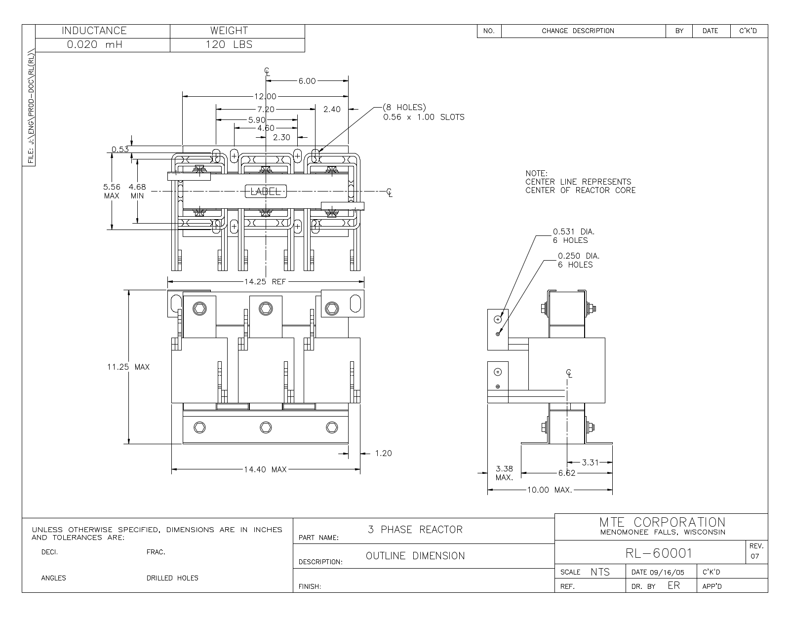 MTE RL-60001 CAD Drawings