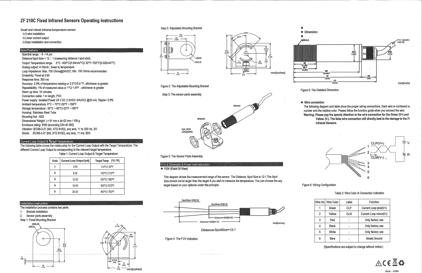 Sixth Sense ZF210C Operating Manual