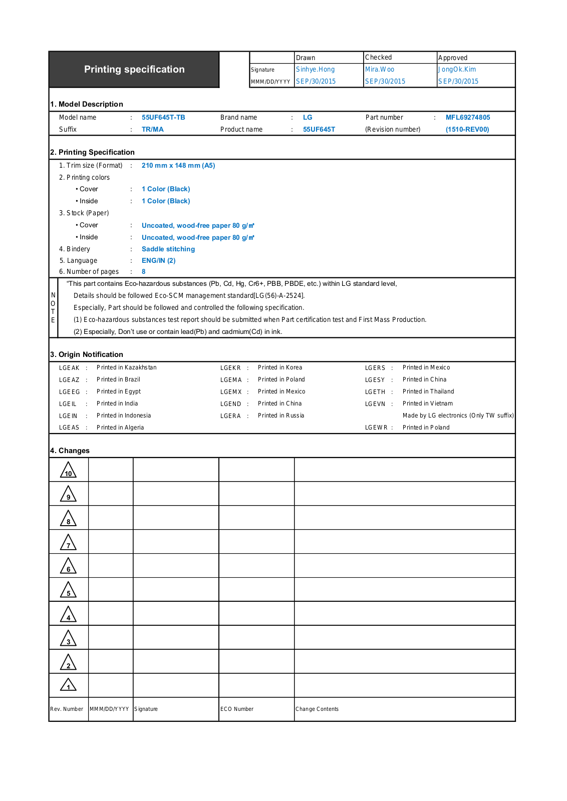 LG 65UF645T, 55UF645T Manual book