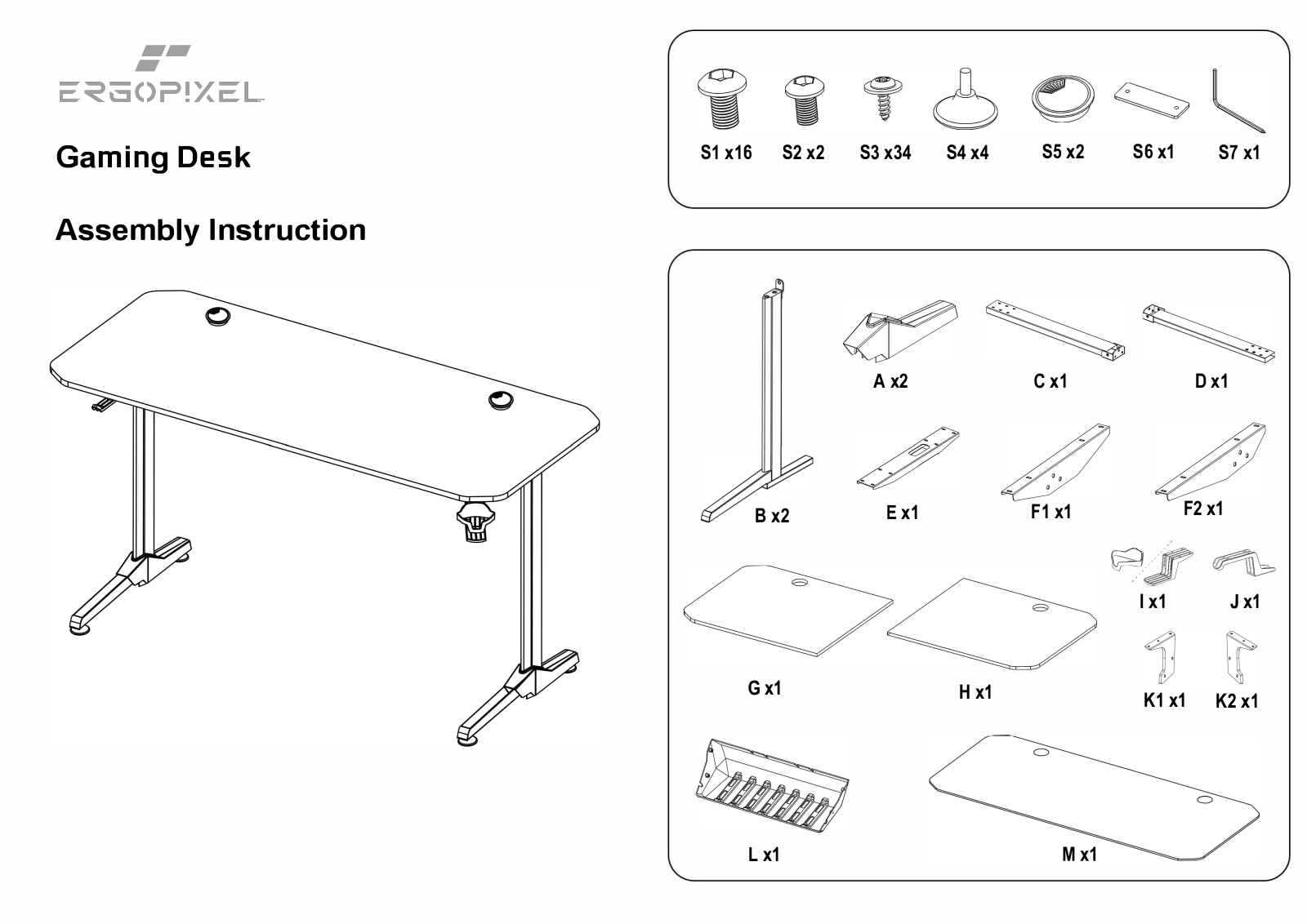 Ergopixel AGOP1002 Installation & Assembly - ManualMachine.com