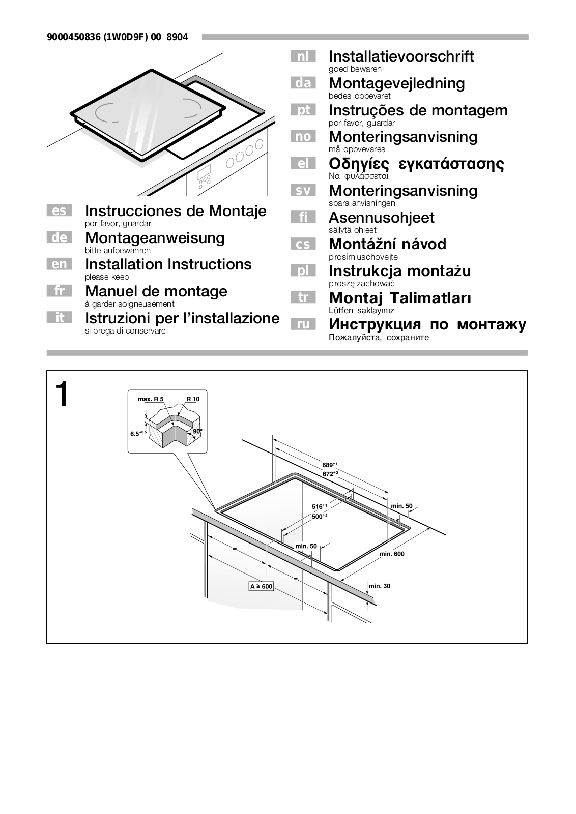 Constructa CI271102 Installation instructions