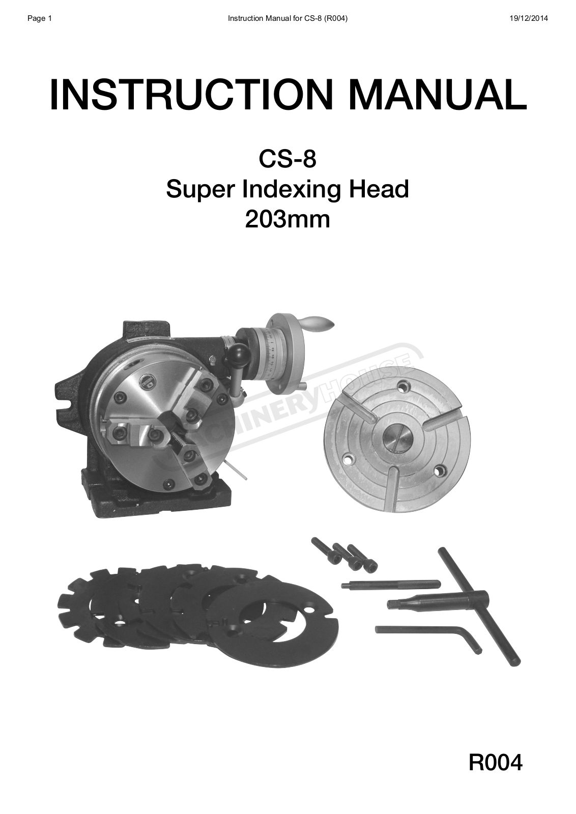 VERTEX R004, CS-8 Instruction Manual - ManualMachine.com