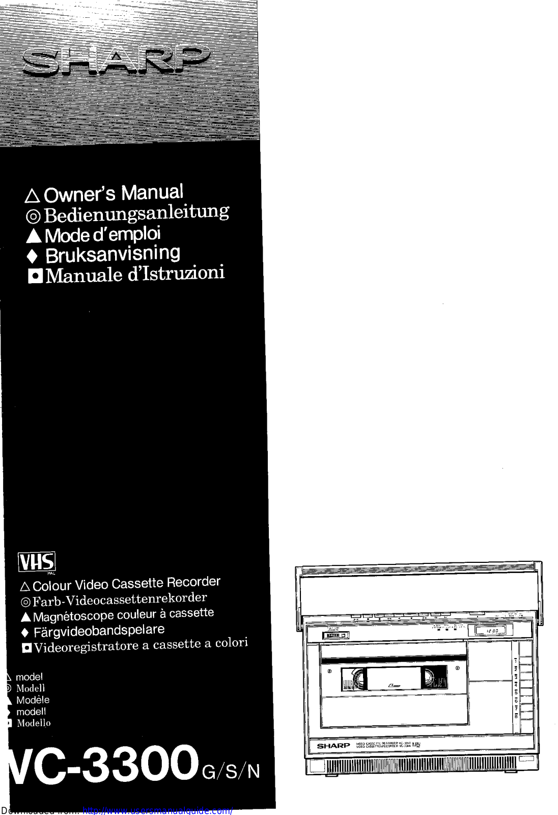 SHARP VC-3300G/S/N User Manual