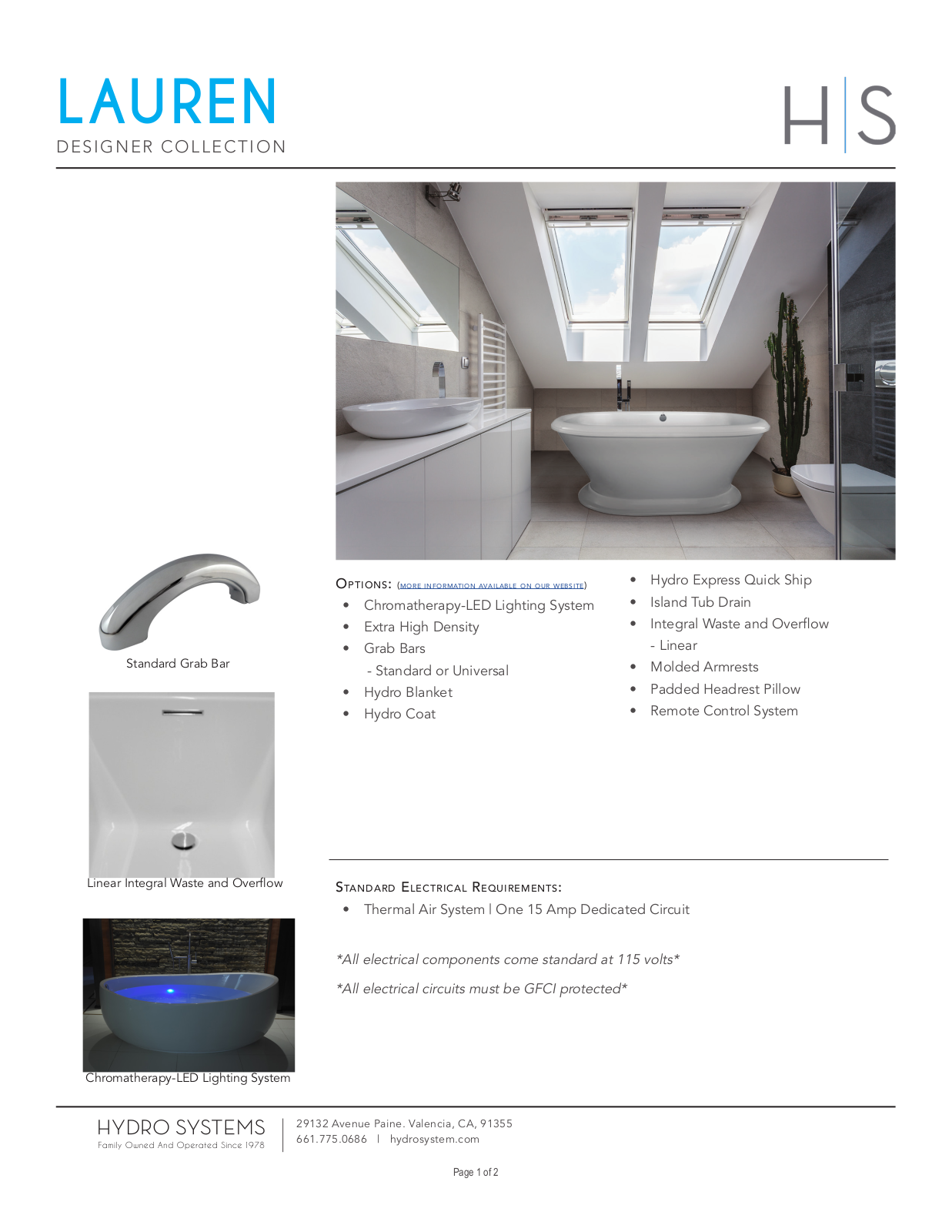 Hydro Systems HYDR2311 Specifications - ManualMachine.com