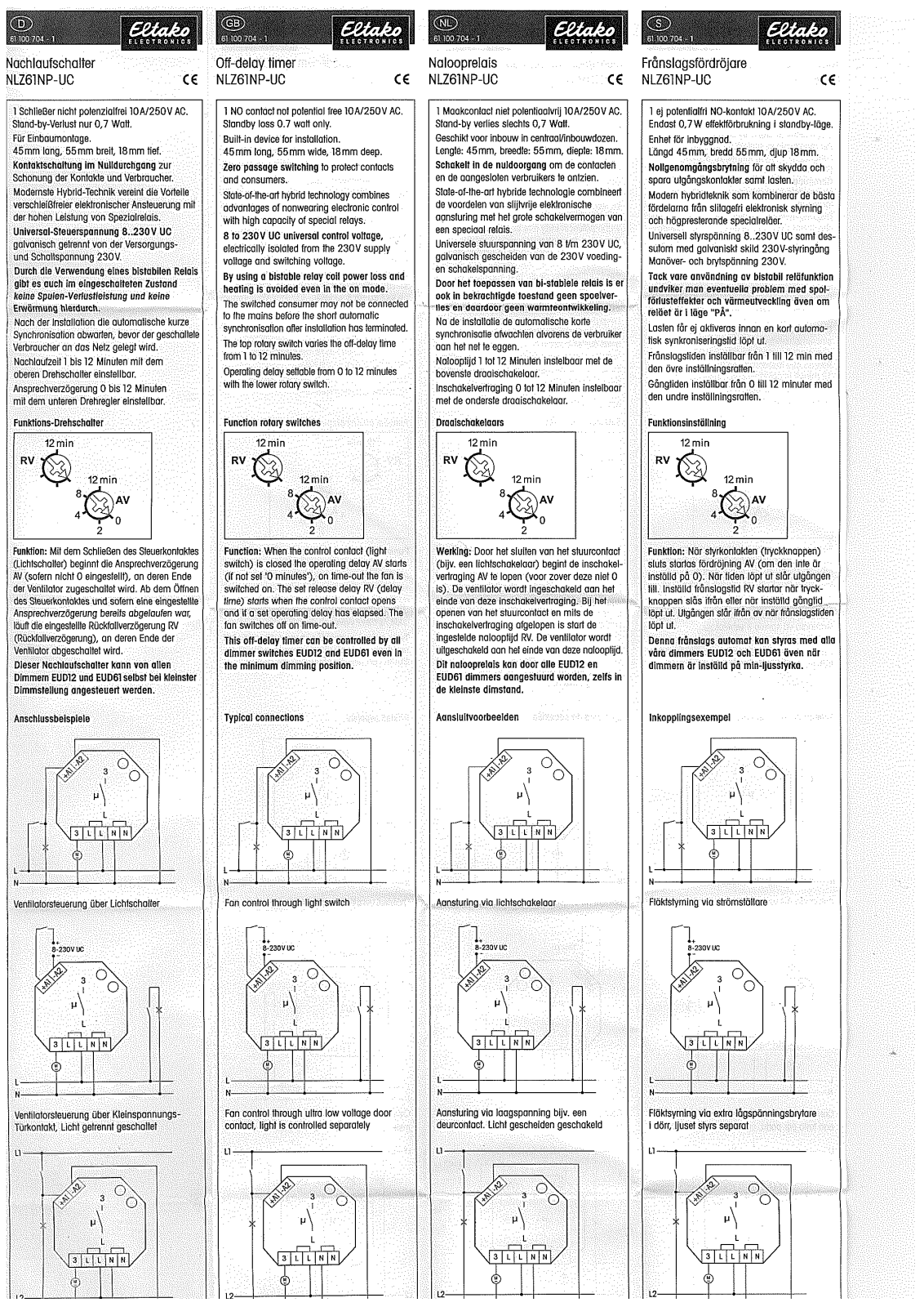 Eltako NLZ61NP-UC User guide