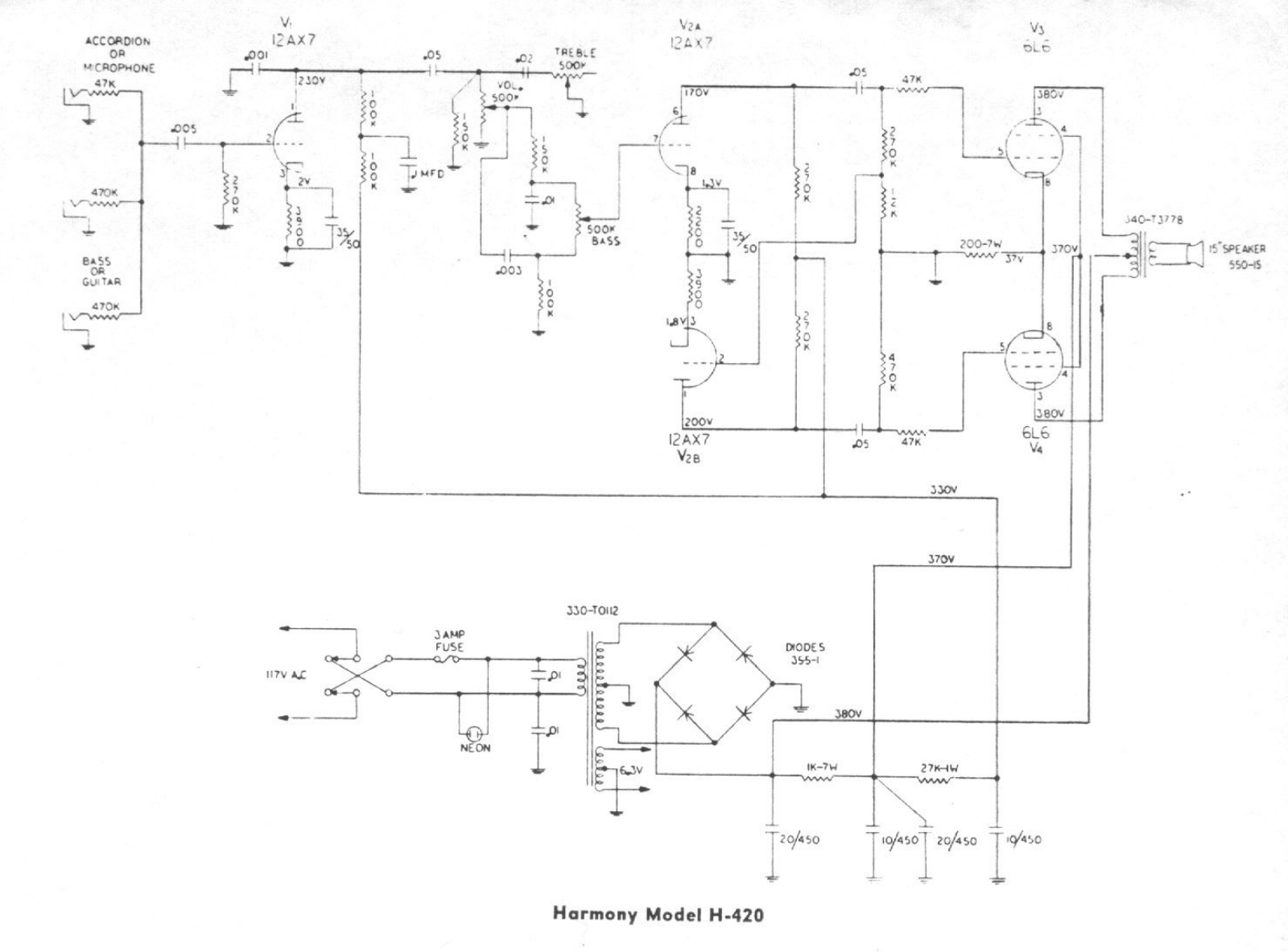 Harmony h420 schematic