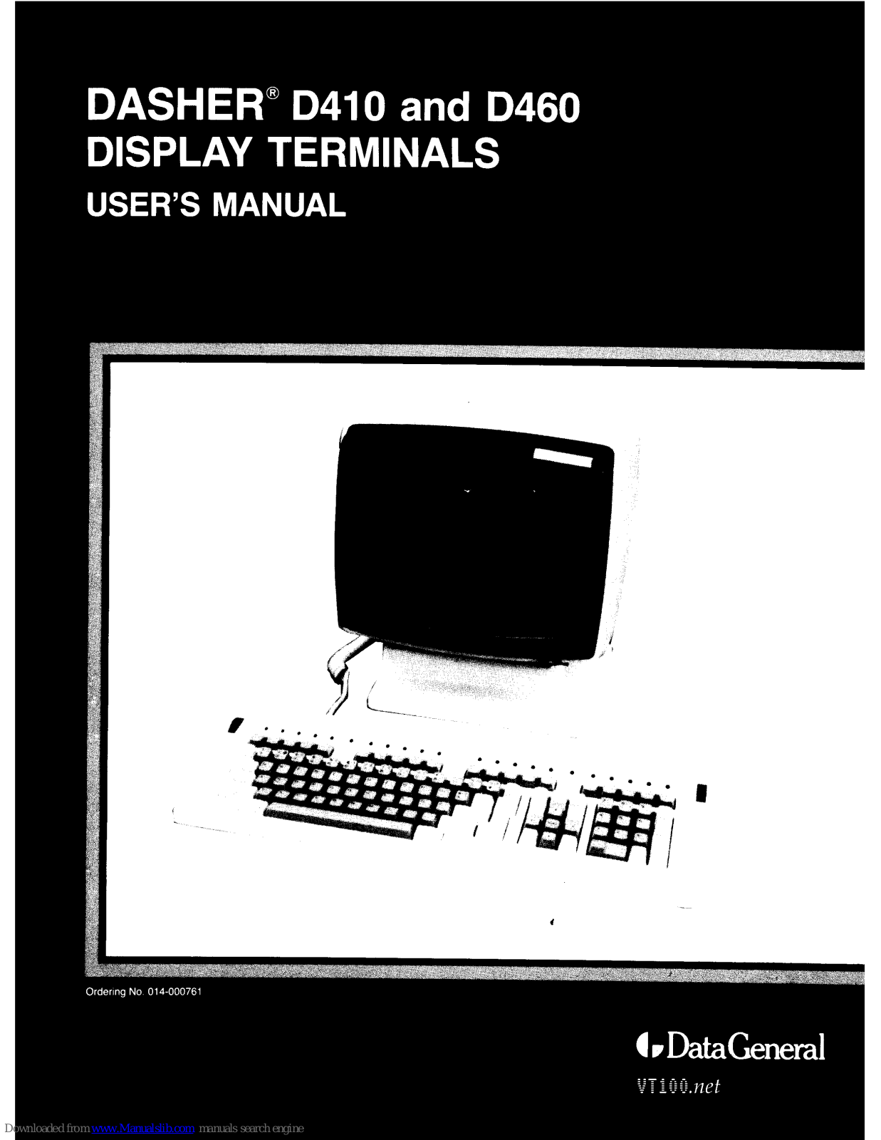 DataGeneral dasher D410, dasher D460 User Manual