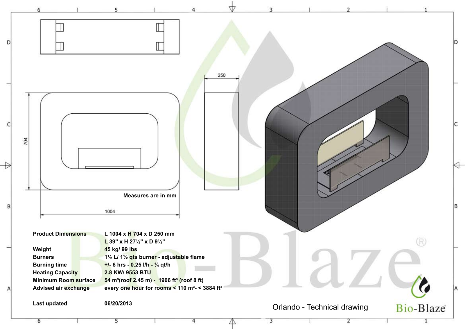 Bio-Blaze BBOW Technical Drawing - ManualMachine.com