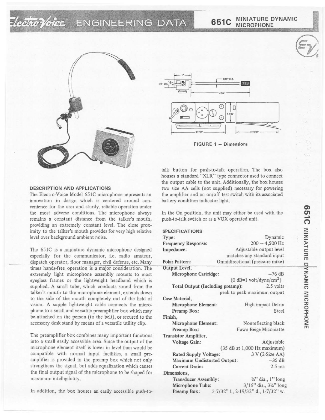 Electro-voice 651C User Manual