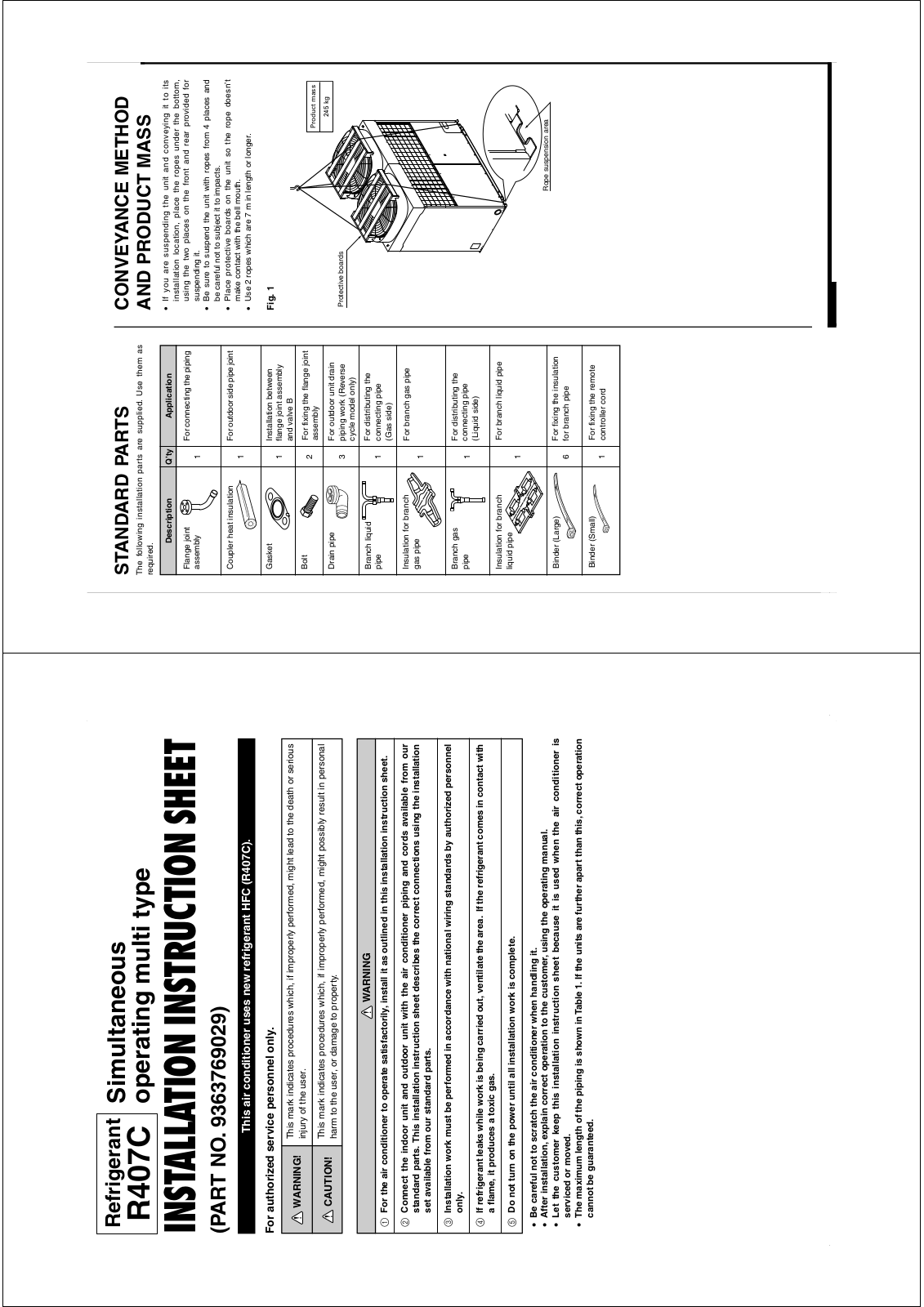 General AJGA90EATB, AJGA90TATB Installation Manual