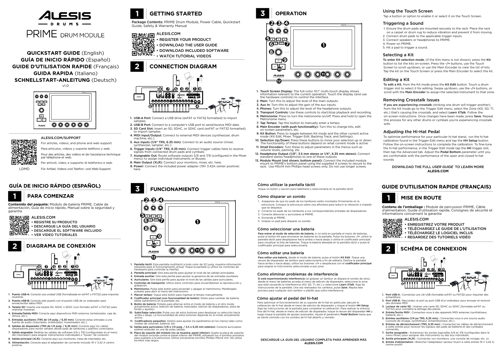 Alesis PRIME Quickstart Guide - ManualMachine.com