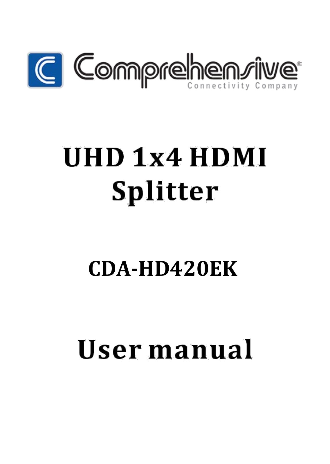 Comprehensive CDA-HD420EK User Manual