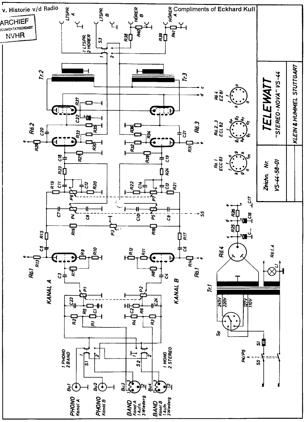 Klein-Hummel VS44 Schematic - ManualMachine.com