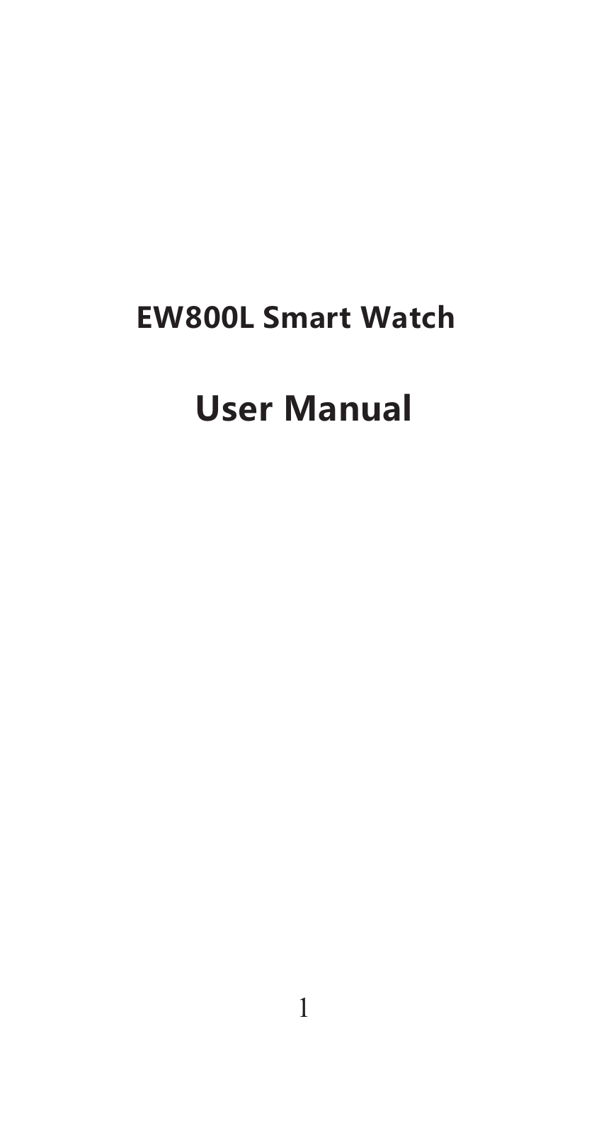 L.T.F. EW800L User Manual