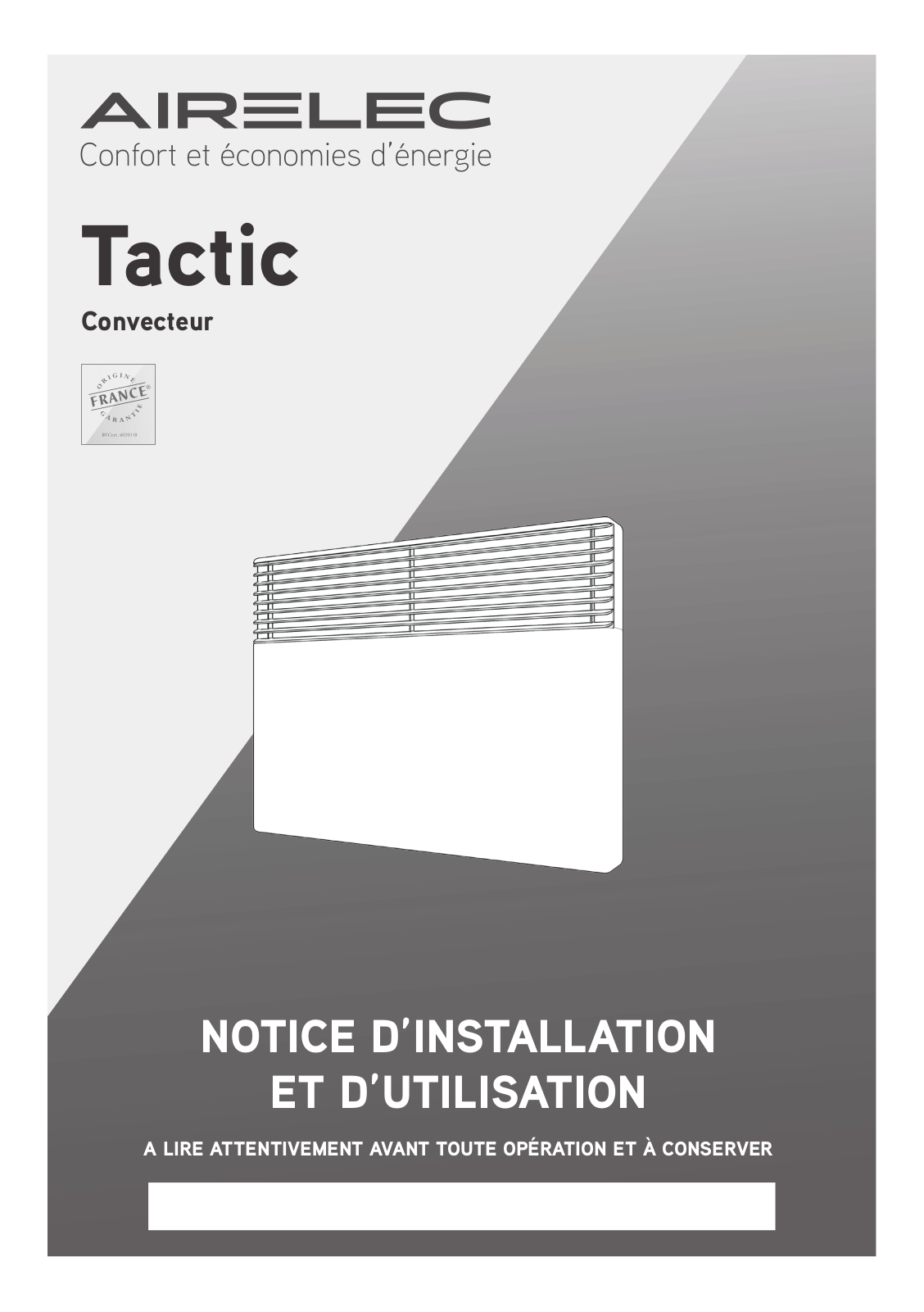 Airelec Tactic user Manual