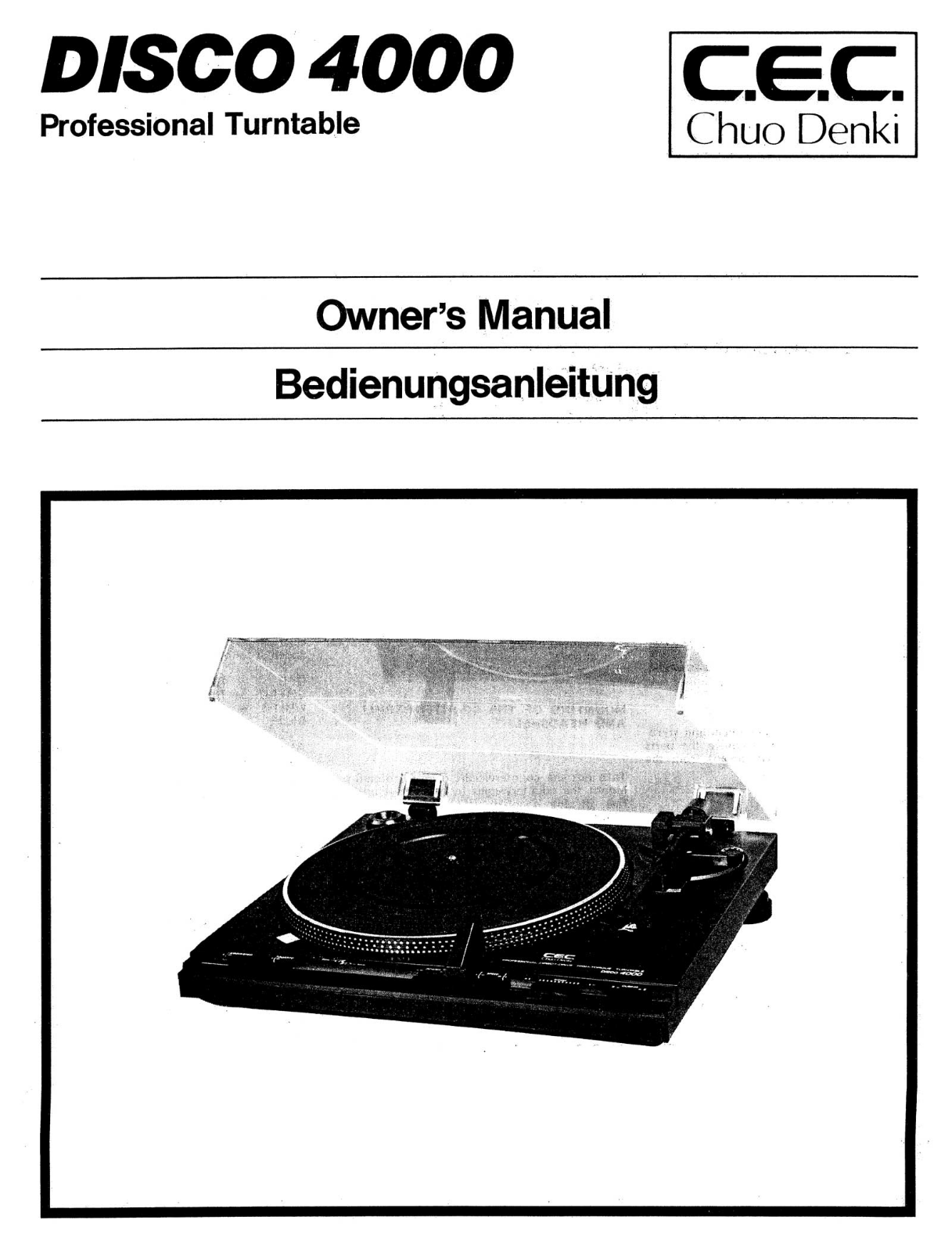 Cec Disco-4000 Owners Manual