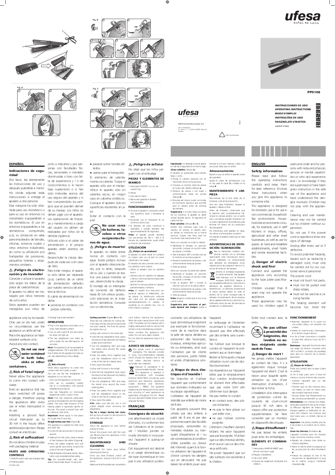 Ufesa PP5108 User Manual