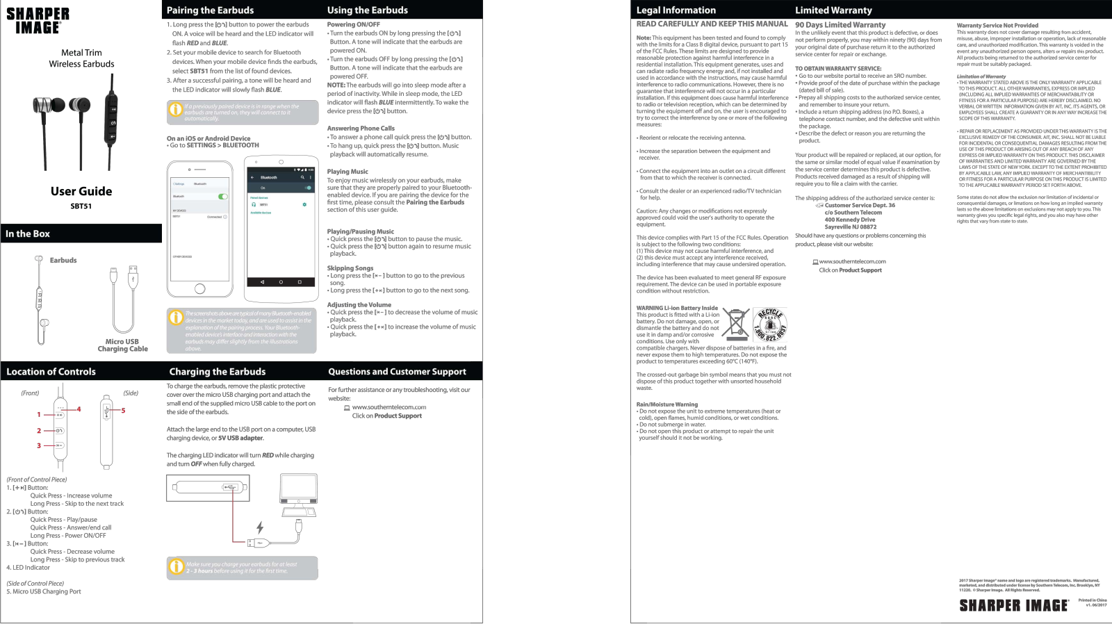 Sharper image SBT51 User Manual