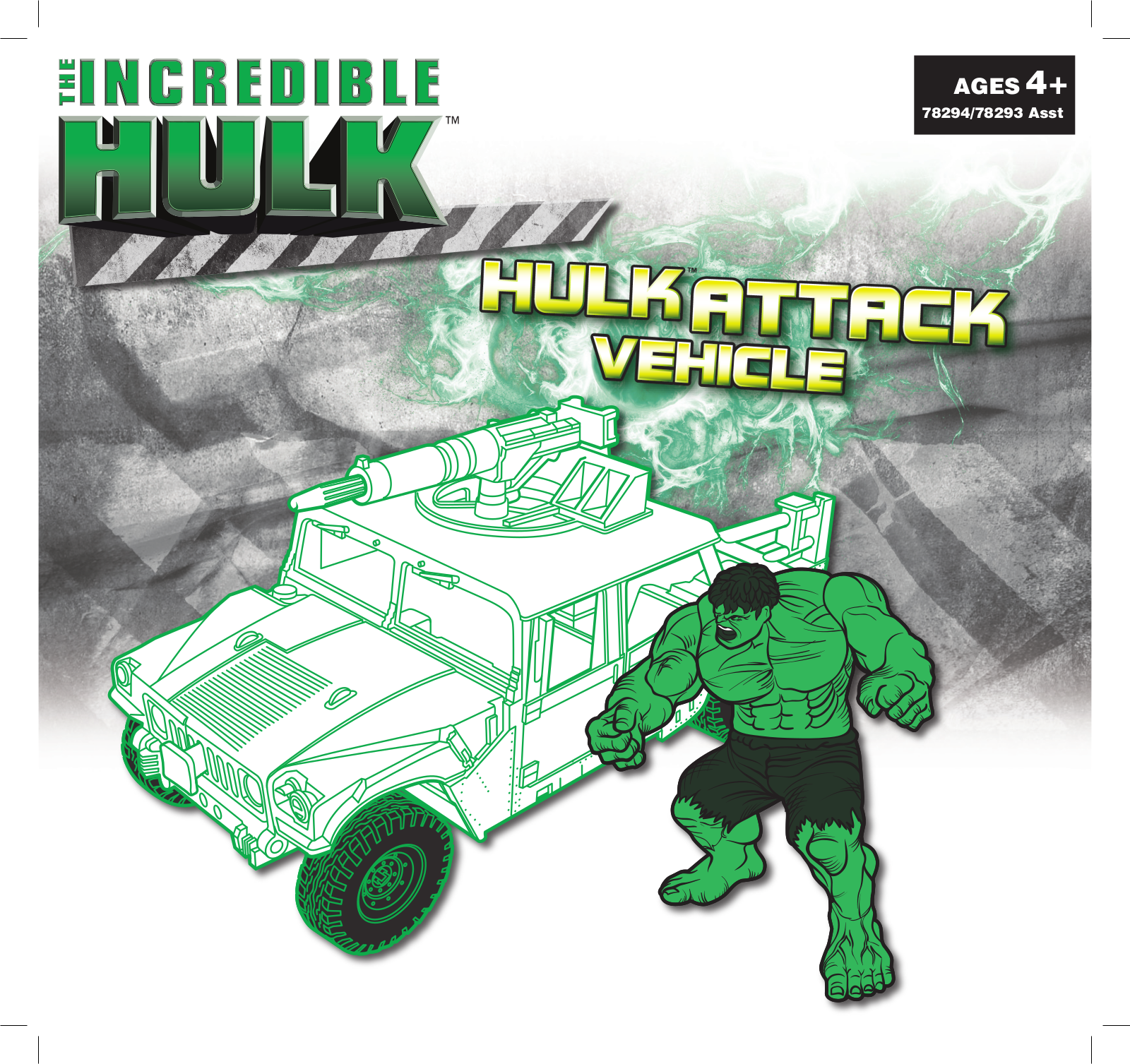 Hasbro Hulk Attack Vehicle AGES 4+ User Manual