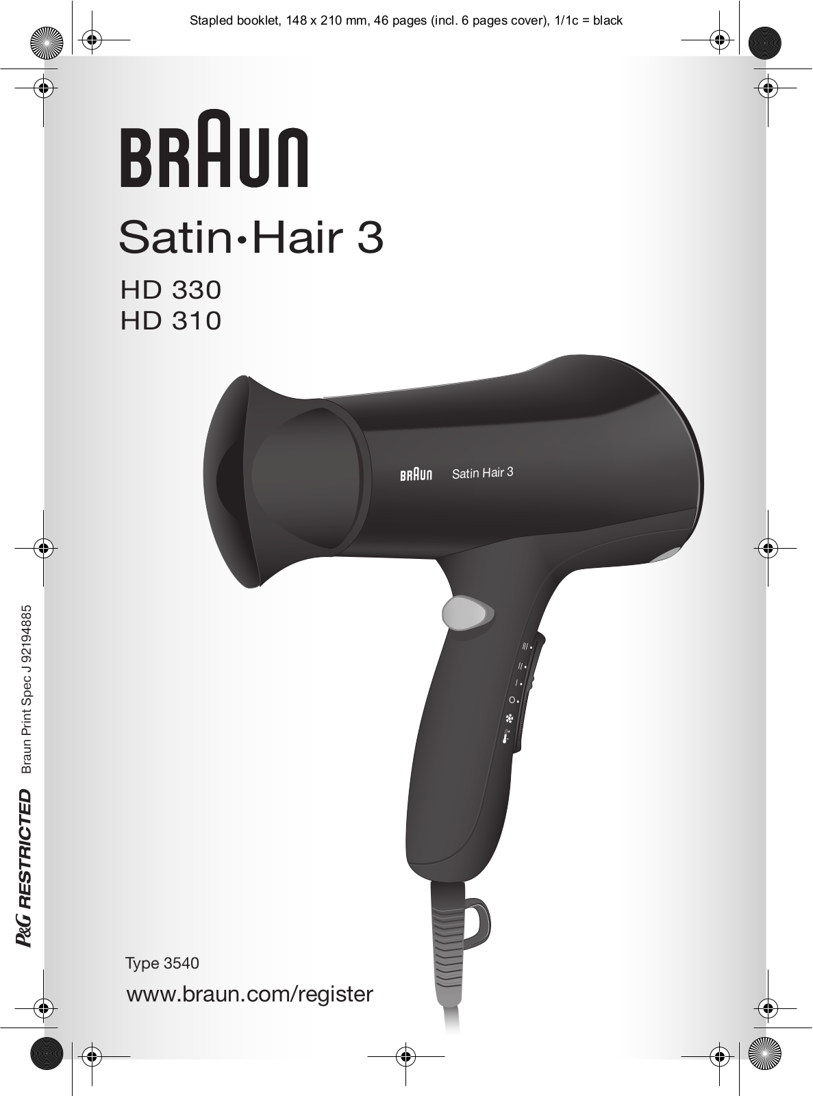 Braun HD310 User Manual