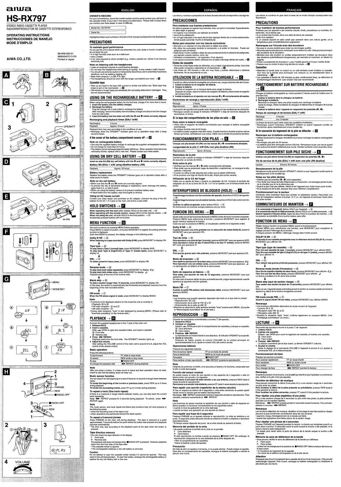Sony HSRX797 OPERATING MANUAL - ManualMachine.com
