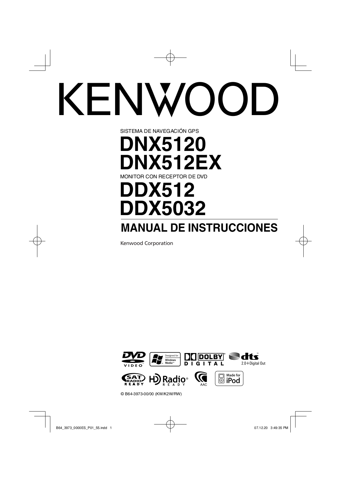 Kenwood DNX 5032 Instruction Manual
