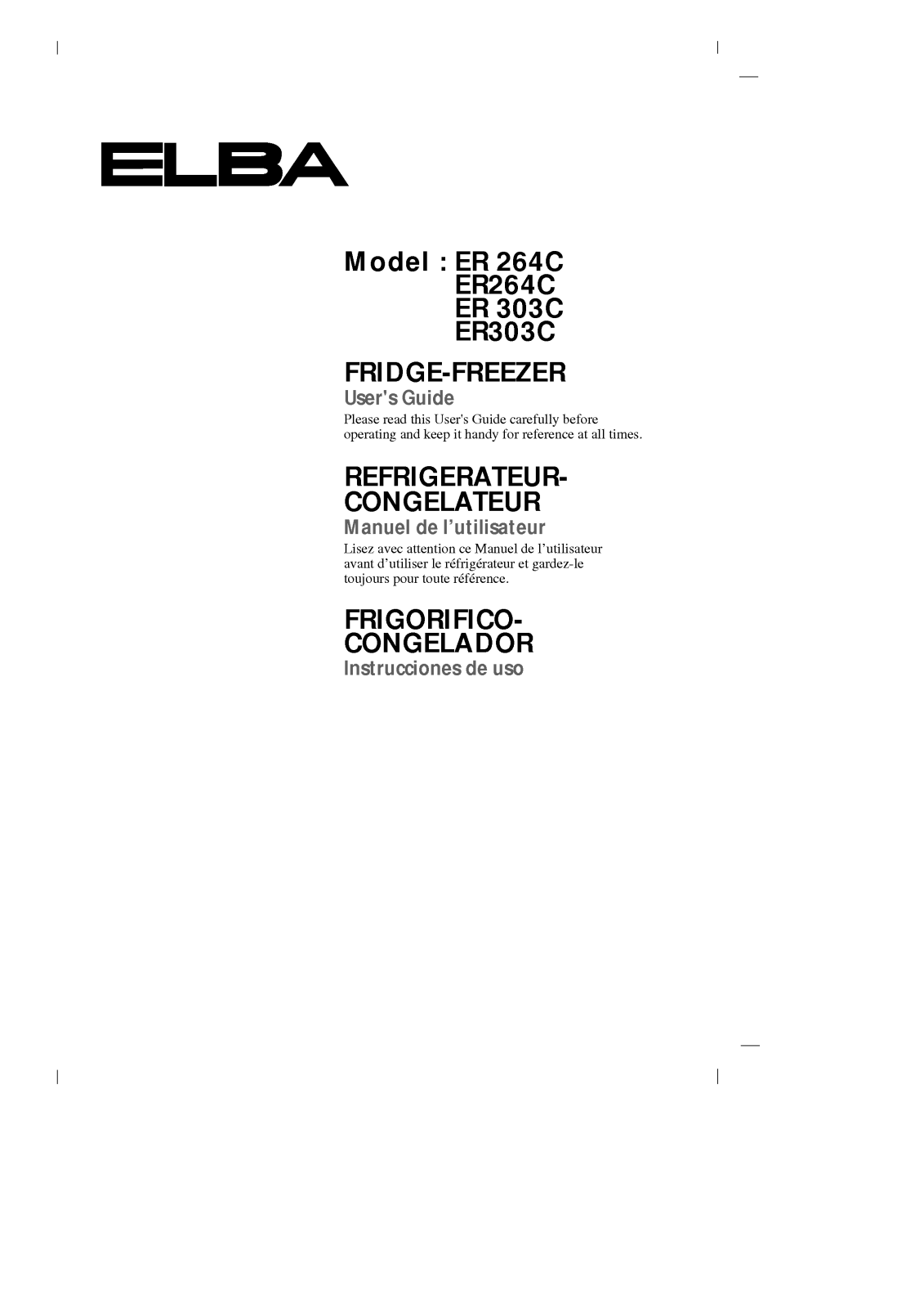 LG ER264C, ER 303C User Manual