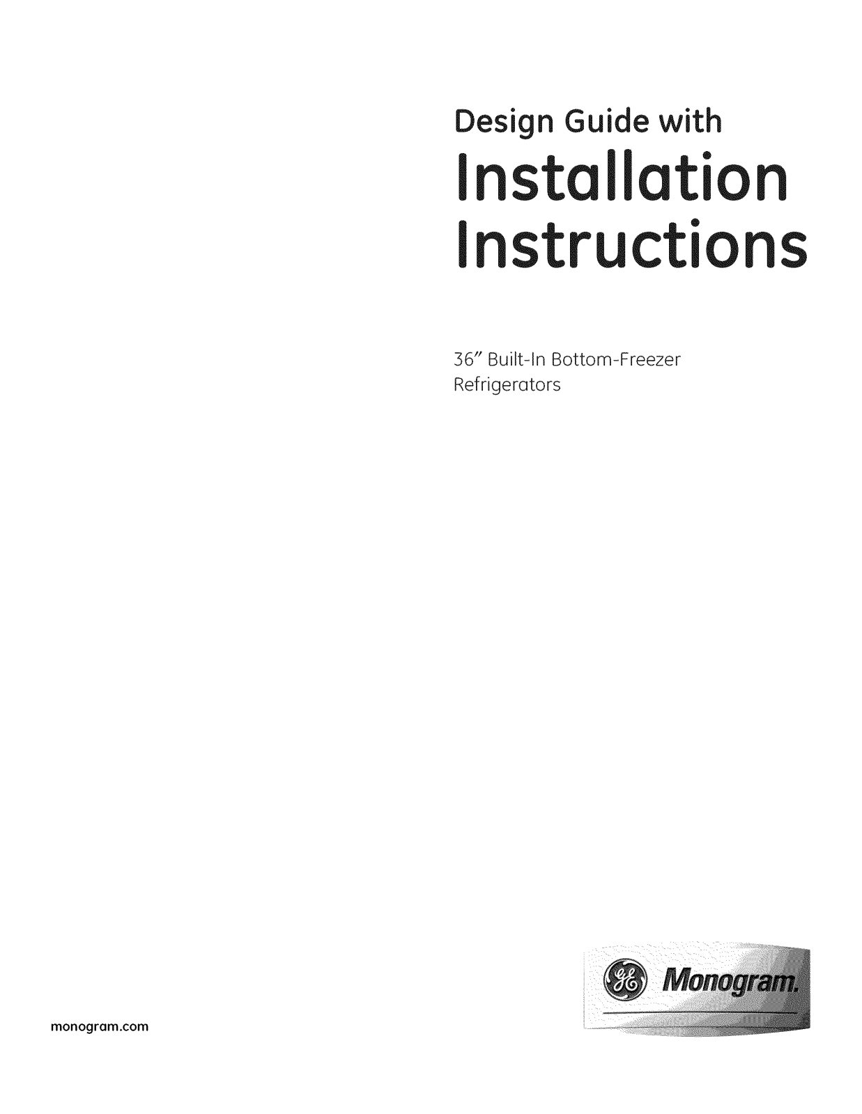 GE ZIC360NRHLH, ZIC360NRJLH, ZIC360NRJRH, ZIC360NXALH, ZIC360NXARH Installation Guide - ManualMachine.com
