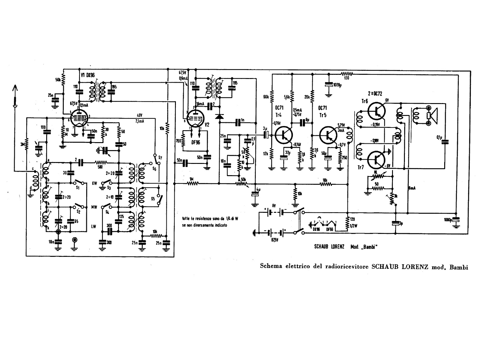 SCHAUB LORENZ Bambi Schematic