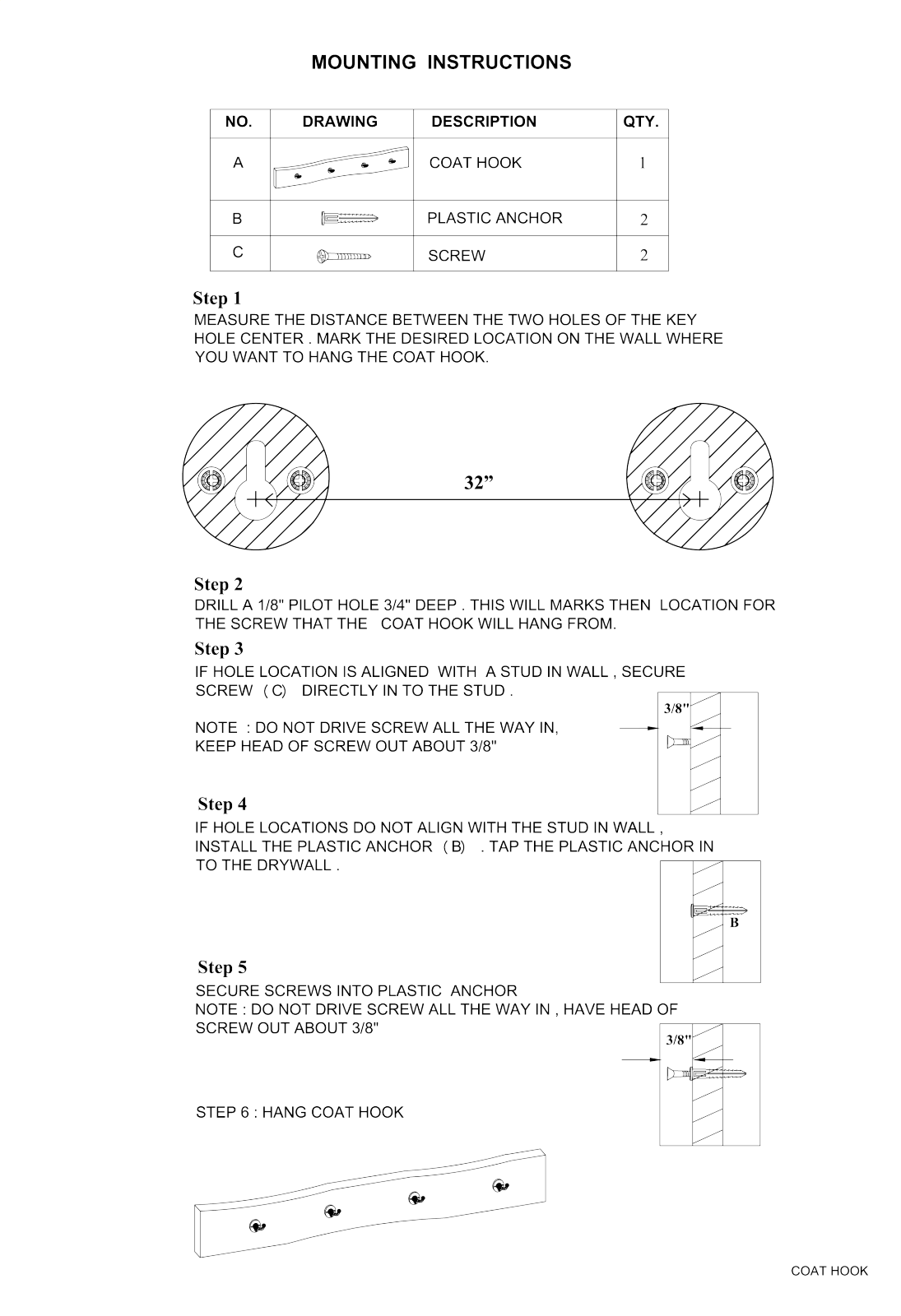 Loon Peak W007357340 Installation & Assembly - ManualMachine.com