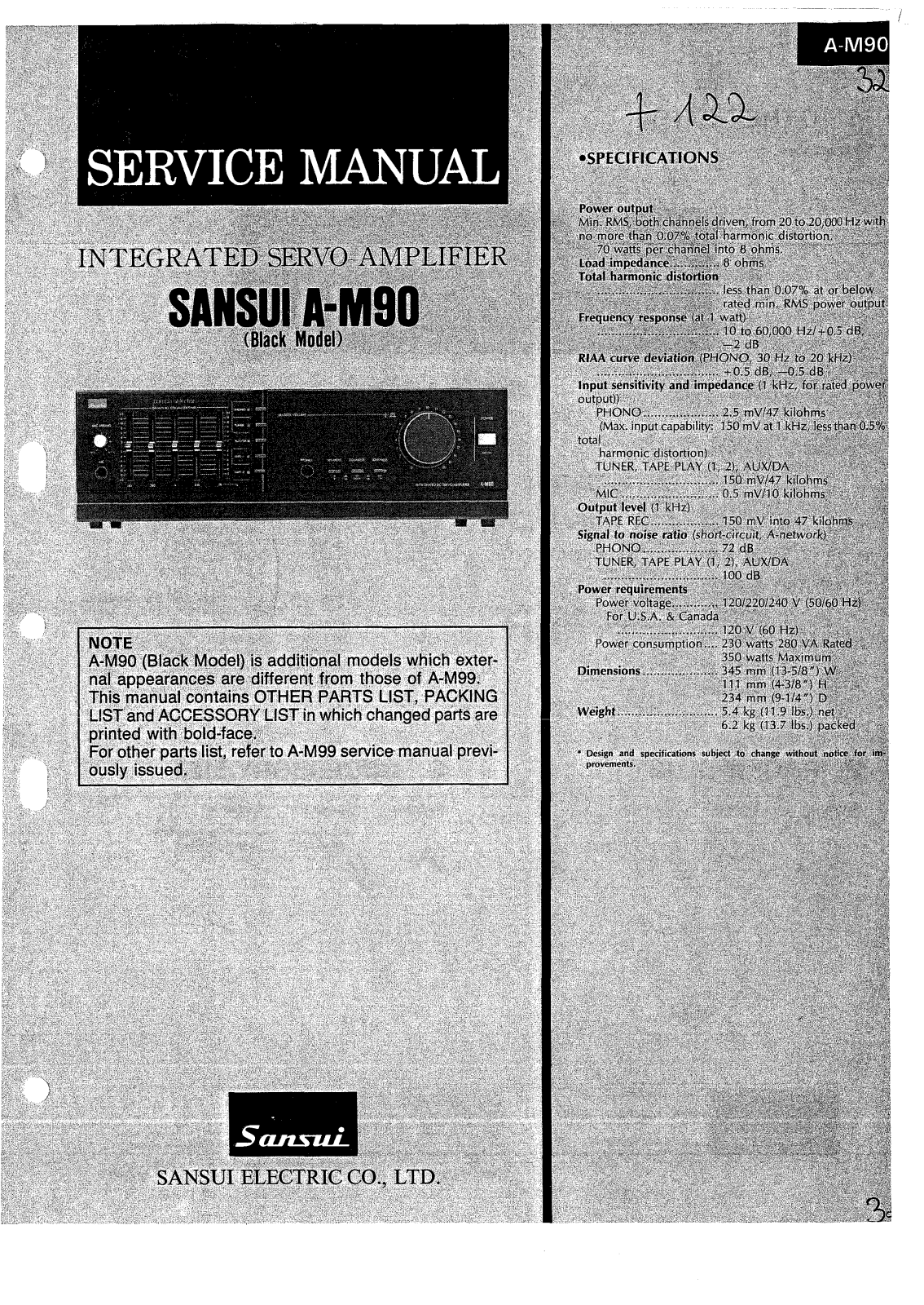 Sansui AM-90 Service manual