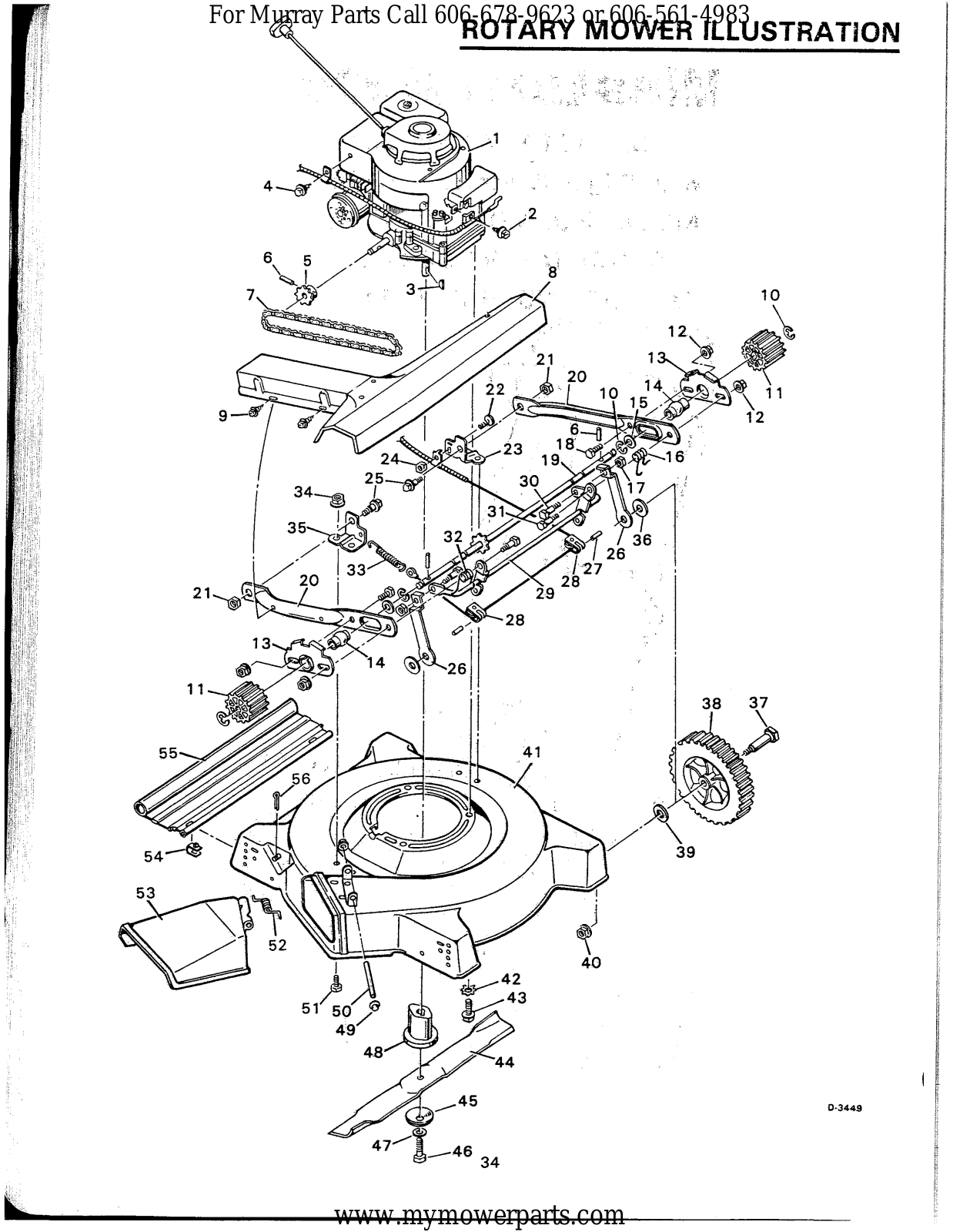 Murray MOM3824A48 Parts List