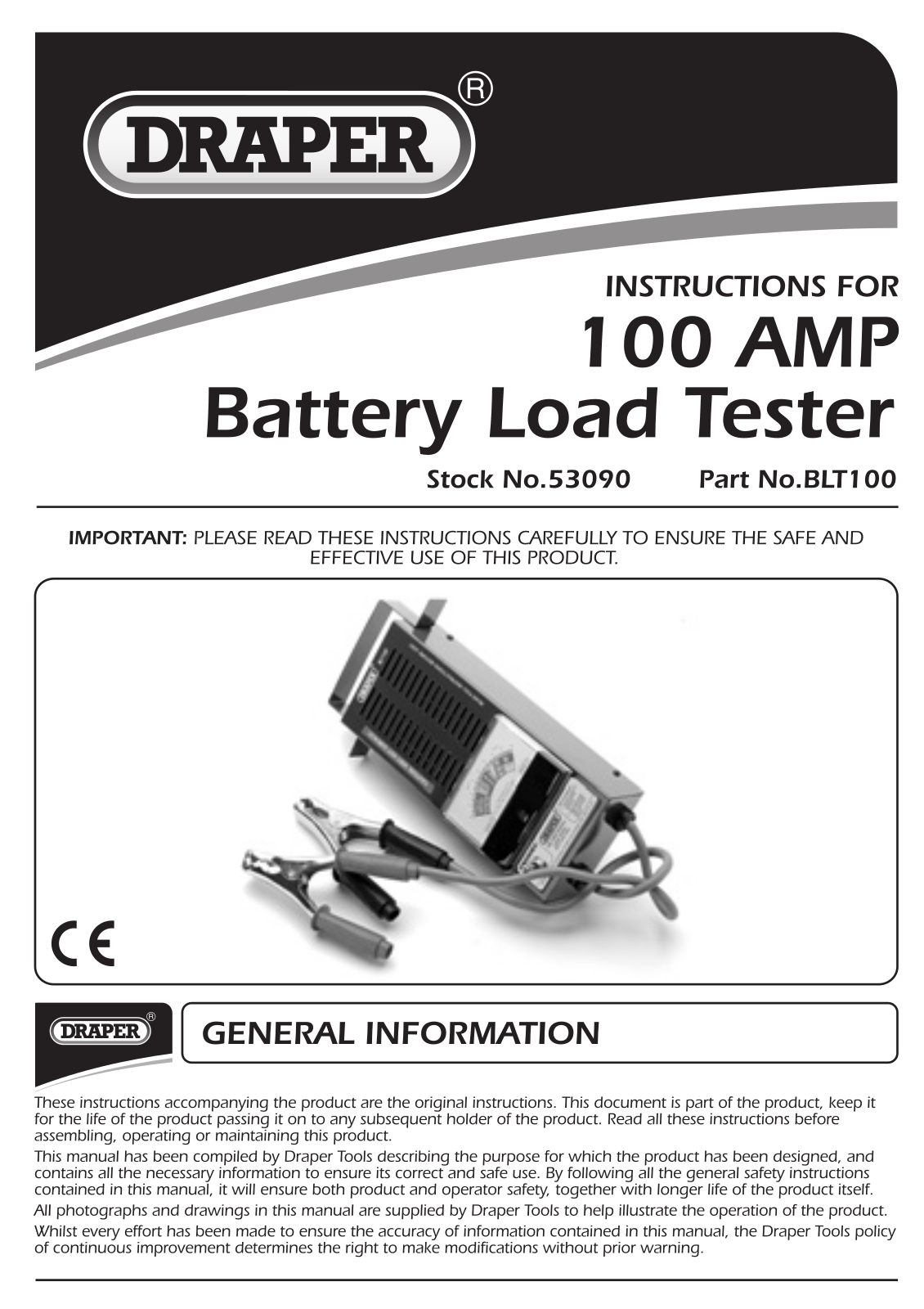 Draper Tools 53090 Instructions - ManualMachine.com