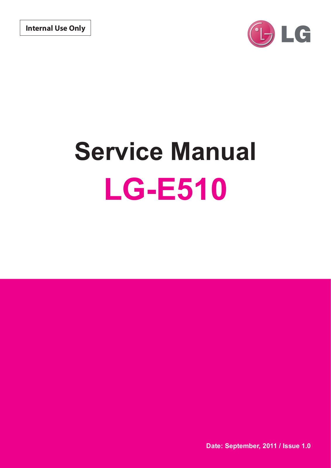 LG E510 Service Manual