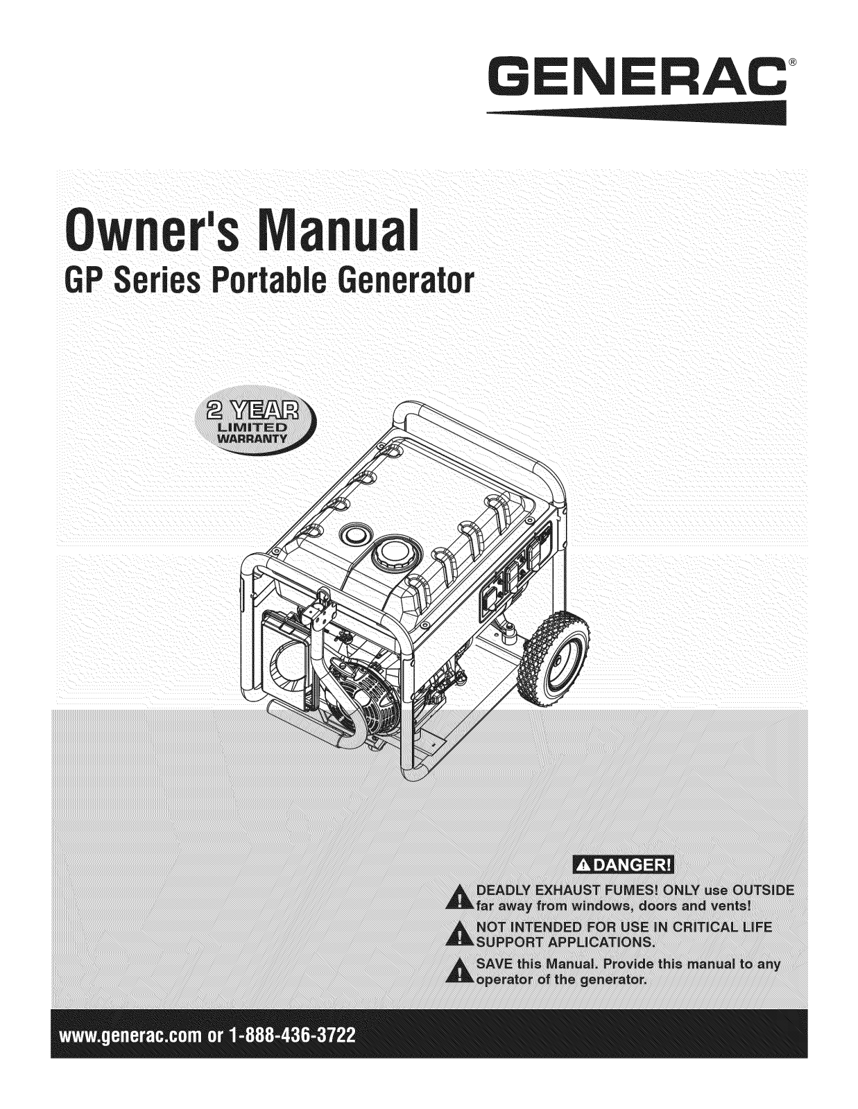Generac GP6500E-5941-0, GP6500-5940-0, 5940-0, 005941-0, 005939-0 Owner’s Manual - ManualMachine.com