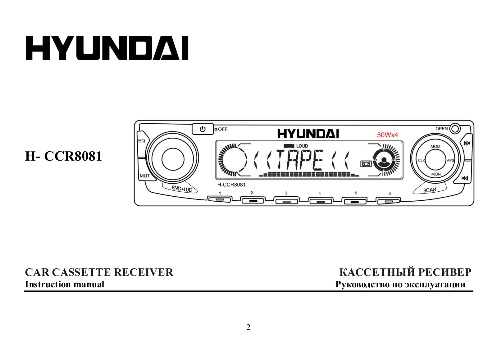 Hyundai Electronics H-CCR8081 User manual