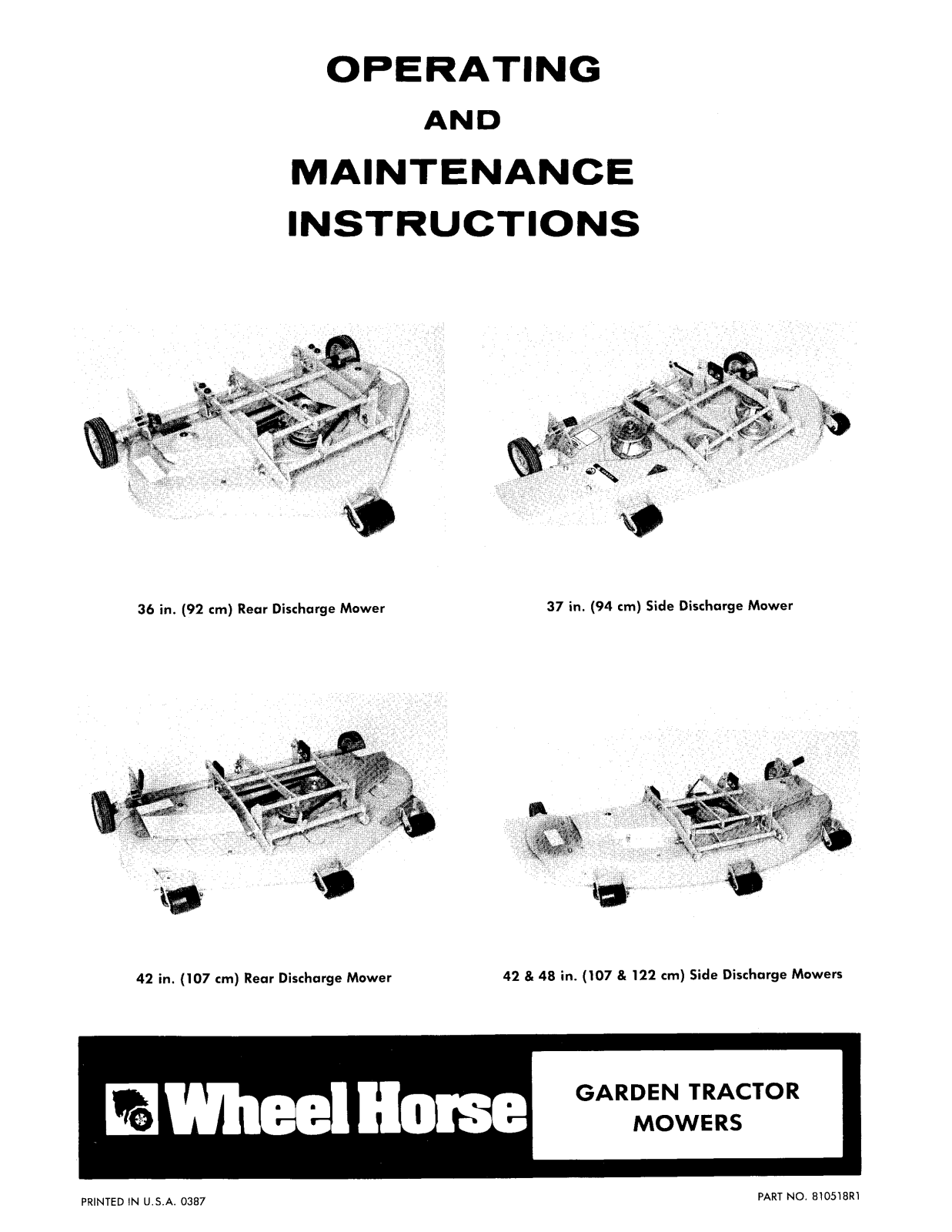 Toro D5-36MR01, D5-42MR01, D5-42MS01 Operator's Manual