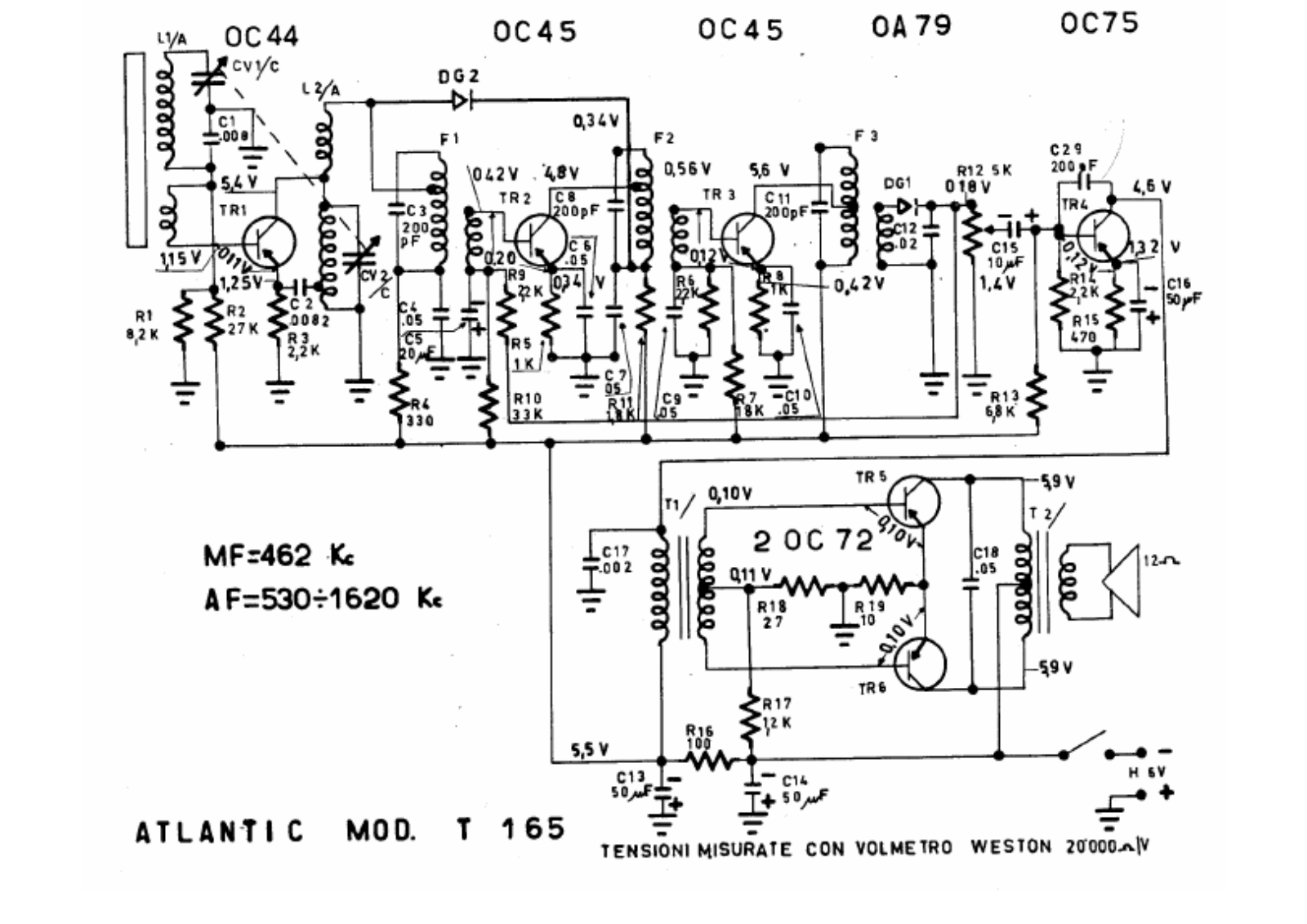 Atlantic t165 schematic