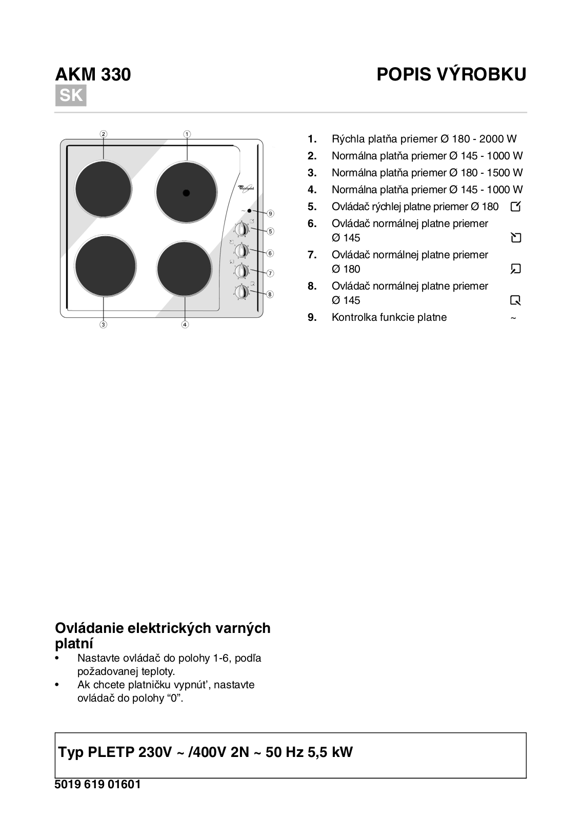 WHIRLPOOL AKM 330 IX User Manual